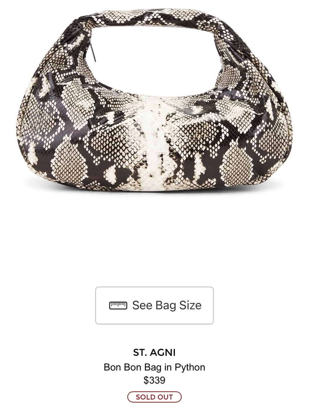 St. Agni Bon Bon Python Bag - Picture 2 of 3